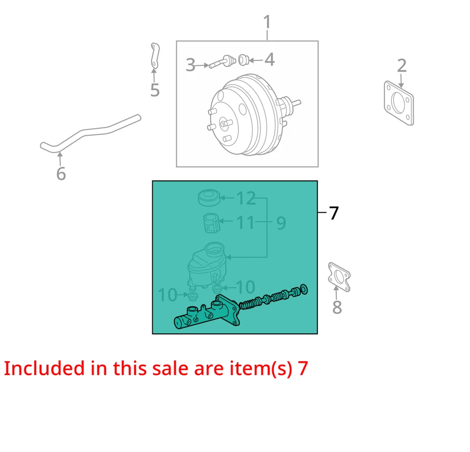 Toyota Tacoma 1998 cilindro maestro de freno fabricante de equipos originales 136 k millas - LKQ386297918 Foto 4 de 4