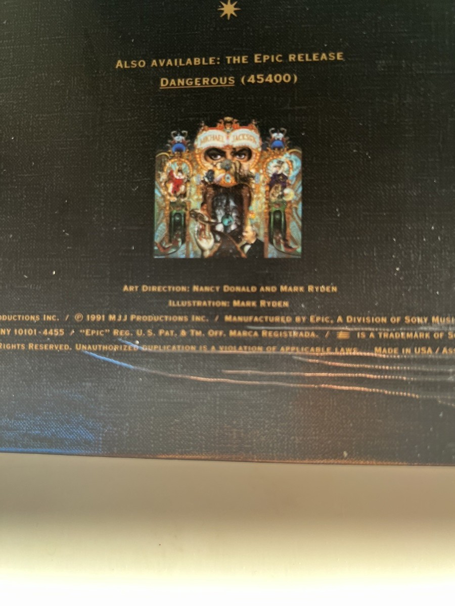 Michael Jackson Dangerous CD Collector's Edition First Printing