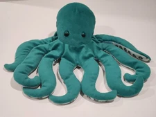 Vintage Folkmanis Folk Tails Octopus Hand Puppet Teal Green Plush 11" Sea Life
