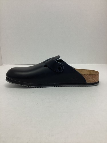 Birkenstock Boston Super Grip Leather Unisex Clog (Narrow Fit) in Black,EU 42(4) - Picture 4 of 10