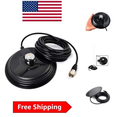 Secure 5.9-inch NMO Magnetic Mount with Scratch-Resistant Design for Radios