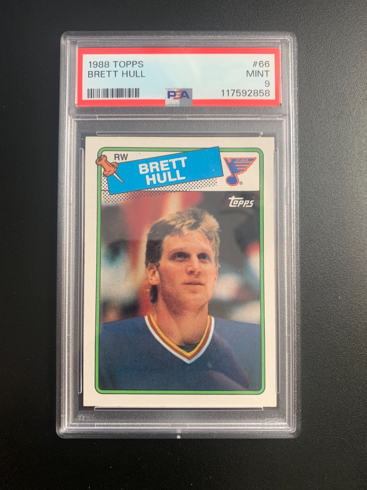 1988 Topps - Brett Hull #66 (RC) Graded PSA 9