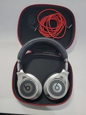 Beats by Dr. Dre Executive Over the Ear Wired Headphones Silver Black - Tested