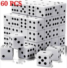 60 Pieces 16MM Bulk White Opaque Black Pips S...