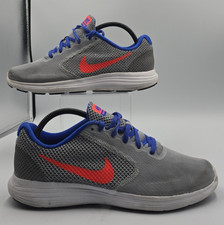 Nike Revolution 3 819300-009 Hombres 8.5 Zapatos Atléticos para Correr Swoosh Gris Tenis
