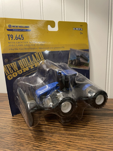 1/64 Ertl New Holland T9.645 4WD Tractor w/ Grouser Ag Pro Blade - Picture 1 of 5