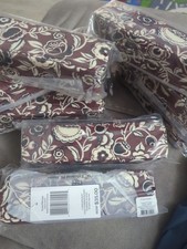 Vera Bradley BUBBLY FLOWERS CINNAMON 7 DAY NYLON Travel Pill case NWT