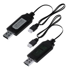 Durable 2FT USB Charger for 7.4V LiPo & Li-ion Batteries - Perfect for RC Drones