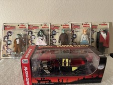 The Munsters Vintage 2004 5 Figure Set + Auto World Barris Koach 1:18 6pc Lot
