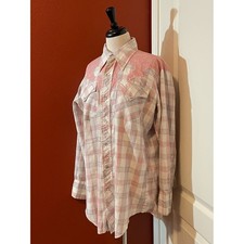 H Bar C Men's Vintage 70's Western Pearl Snap Long Sleeve Ranchwear Rodeo Shirt