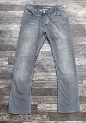 John Varvatos Delridge Regular Fit Straight Leg Jeans Gray 30x29 Button Fly