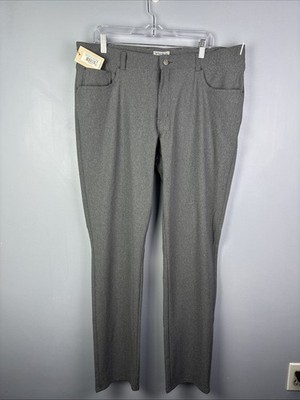 Peter Millar Brevard Performance Flannel Pants Gray 38x34 5 Pocket