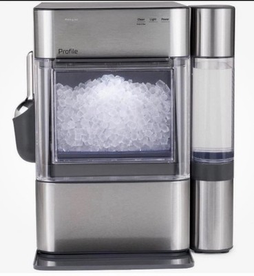 NEW GE Profile Opal 2.0 Ultra Nugget Ice Maker + 1 Gal. XL Side Tank Stainless