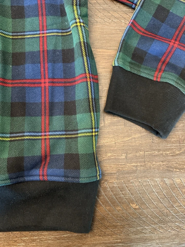 Polo Ralph Lauren Plaid Print Fleece Men's 1/4 Zip Sweatshirt Sz XL - Image 2 of 4