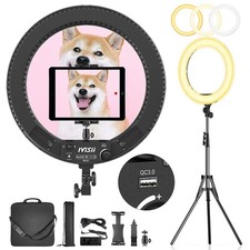 18 inch Ring Light with Stand,60W Bi-Color 3000-5800K Professional ... Fast Ship
