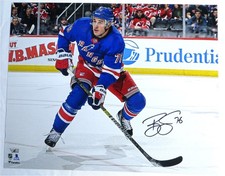 Brady Skjei Signed Autographed 16X20 Photo Rangers MSG Skating Fanatics 4246