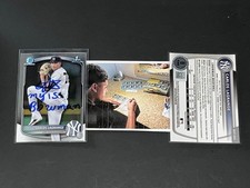 Carlos LaGrange Yankees Signed 2025 1st Bowman Chrome My 1st Bowman Beckett -
