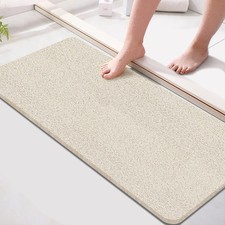 Shower Mats Non Slip Without Suction Cups, PVC Loofah Bathroom Mats, Loofah M...