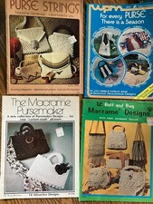 Macrame pattern books lot of 8 vintage and 1 leaflet