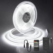 Alitove 32 8 Ft Cob LED Strip Light White 6500K Super Bright 24V LED Strip Li...