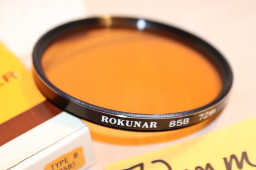 New Vtg Rokunar 72mm 85B Warm FILTER Japan 72mm 85B Conversion/Light Balanc MINT - Picture 2 of 11
