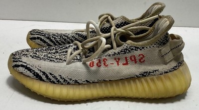 Adidas Yeezy Boost 350 V2 Zebra Shoe featuring ''SPLY-350'' text Men's Size 6.5