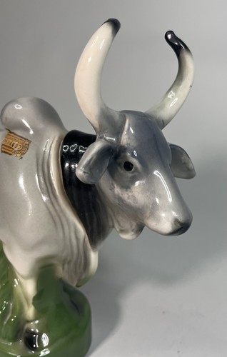 Vintage Brahma Bull Ezra Brooks Heritage China Keramik Whisky Dekanter Flasche - Bild 2 von 10