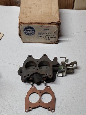 1960'S AMC RAMBLER NOS CARBURETOR THROTTLE BODY OEM P/N 3206970 2BC 