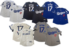 YOUTH'S Dodgers Shohei 17 Ohtani W/Patches Stitched Jersey Black/White/Blue