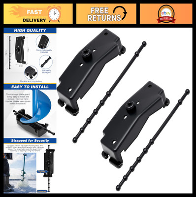 Heavy-Duty Plastic Ice Auger Blade Guard - 2 Pcs, Fits 6 Inch, Secure Strap