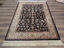 Karastan Rug 4x6 Black Ka'shan #796, Vintage, Wool, Rare