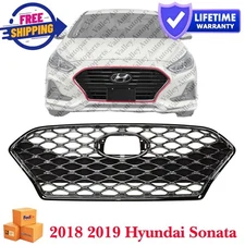 Front Upper For 2018 2019 Hyundai Sonata Bumper Grille Sport Mesh Assembly