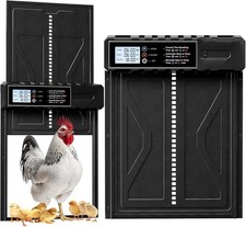 Extra Large Automatic Chicken Coop Door, Battery Powered Chicken Door with Timer