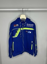 Suzuki GSX-R Mens Racing Blue Zip Hoodie Motorsport Size S MotoGP