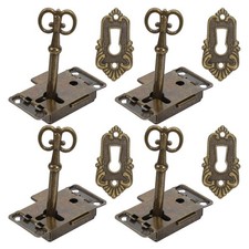 4 Sets Pièces De Rechange Pour Serrure D'armoire Portes Meuble Garde-robe