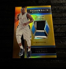 RAYMOND FELTON 2017-18 Select GOLD PRIZM PATCH #10/10 Throwback Memorabilia RAY