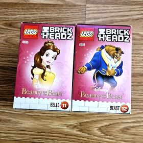 Lego Disney BrickHeadz Beauty & The Beast Belle 41595 Beast 41596 New Set Of 2