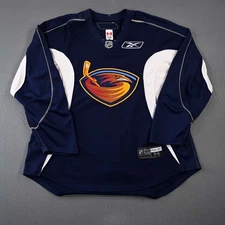 2008-09 Garnet Exelby Atlanta Thrashers Practice Used Worn NHL Hockey Jersey