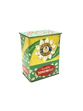 Scatola Latta Pubblicitaria Camomilla Espresso Bonomelli La Badia Anni 50