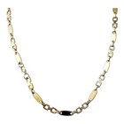 Plattenkette Edelstahl 18K Gold Königskette 8 mm Halskette Männer Herren 60cm