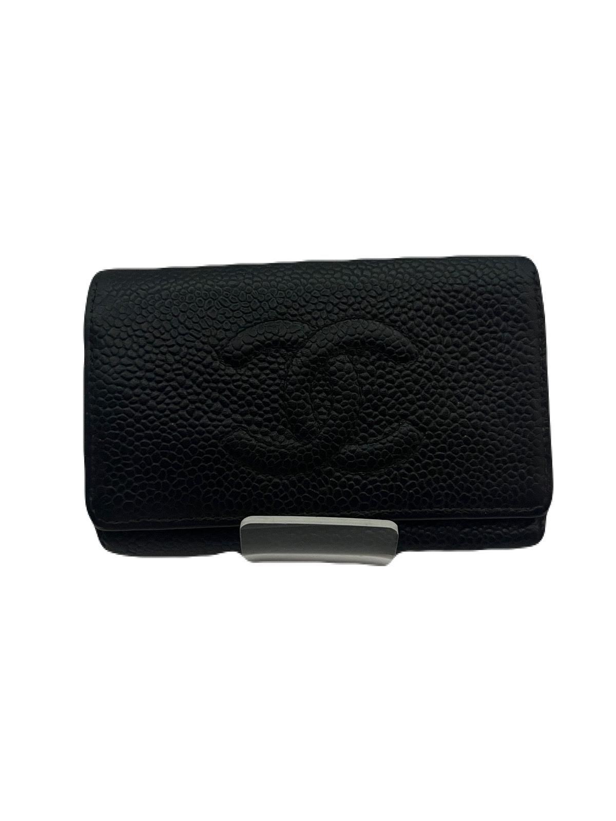 CHANEL Black Leather Key Wallet with 6 Hooks Pre-Owned E1129-4