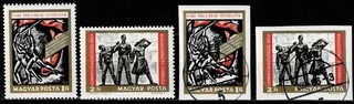 Hungary MiNo. 2463 2464 A B MNH Stamped 50 Years of the Communist Party