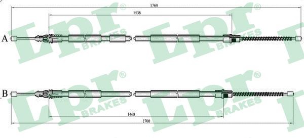 LPR C1424B Kabel Zug, Feststellbremse FüR Renault-image