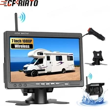 7" Monitor 1x Wireless Rear View Backup Camera Kit for RVs Truck Caravan Reverse