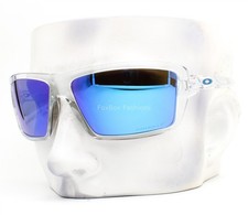 Oakley Cables Sunglasses OO9129-0563 Polished Clear Blue Prizm Polarized w/Pouch