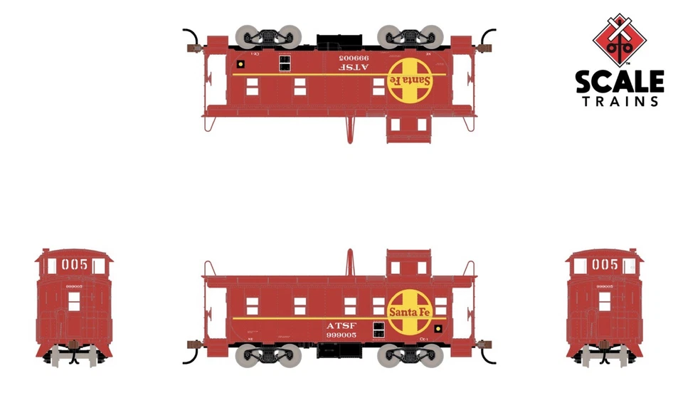 ScaleTrains Kit Classics HO scale steel cupola caboose, Santa Fe - Image 3 of 4