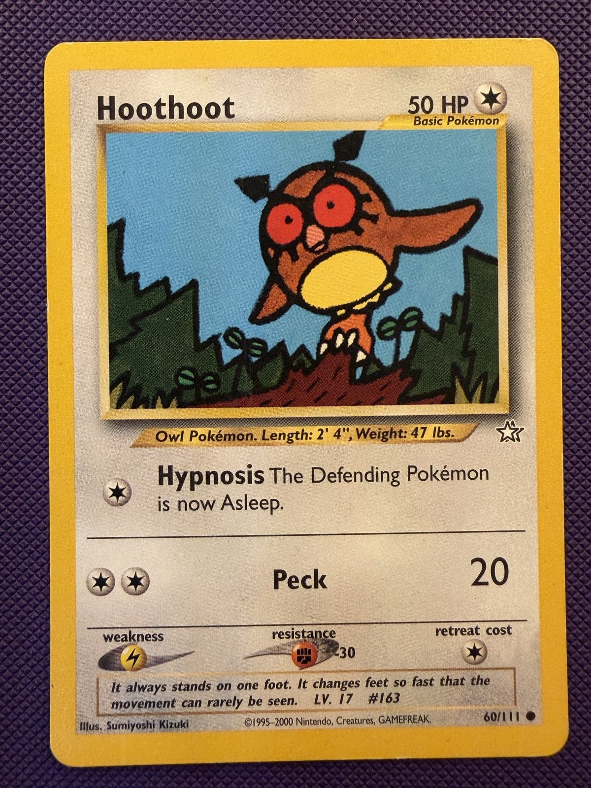 Hoothoot 60/111 Neo Genesis Common Pokemon Card LP
