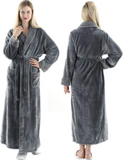 Oksun Dressing Gown Women Full Length Robe plus Size Fleece Winter Warm Bathrobe