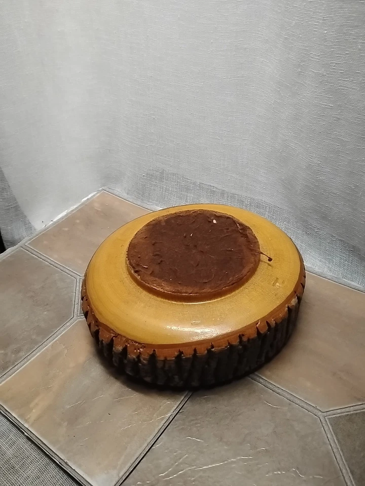 Tazón de tuerca de madera vintage con soportes incorporados Foto 3 de 3