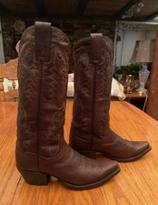 DAN POST DP 3463 Santa Rosa Brown Leather Cowgirl Boots W US Size 6 1/2